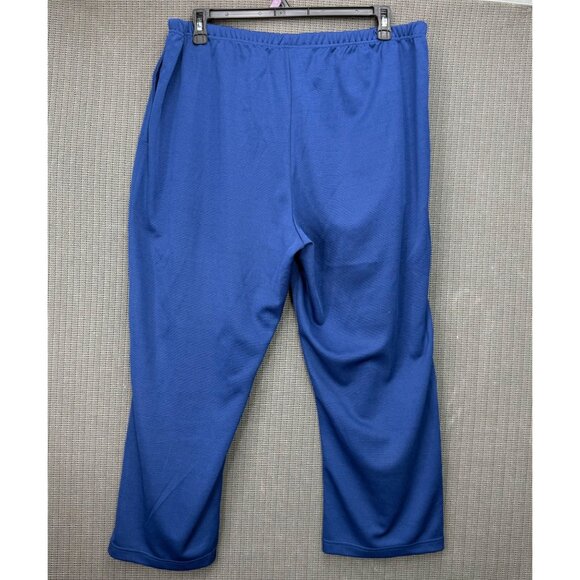 Sara Morgan Womens Plus Size 24WP Blue Polyester Elastic Waist Pants Wide Leg - Picture 2 of 10